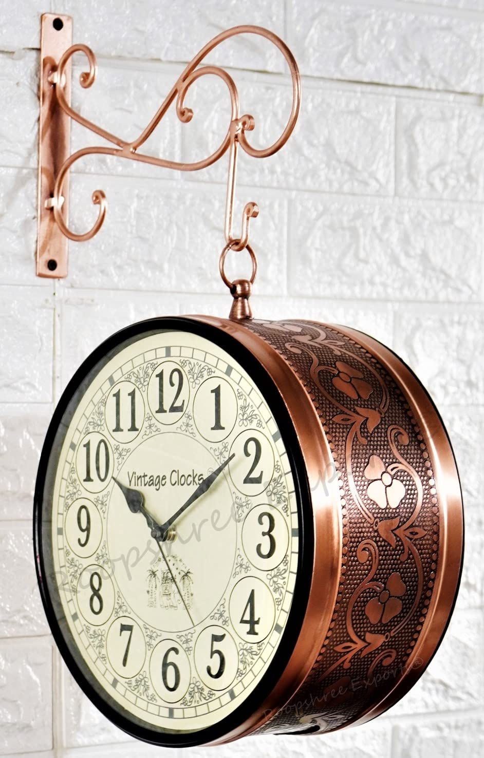 Vintage Clock Handcrafted Double Side Wall Clock 1 Year Warranty / 65470-12-HR (B0C4YNJRLK) Amazon Price History, Amazon Price Tracker
