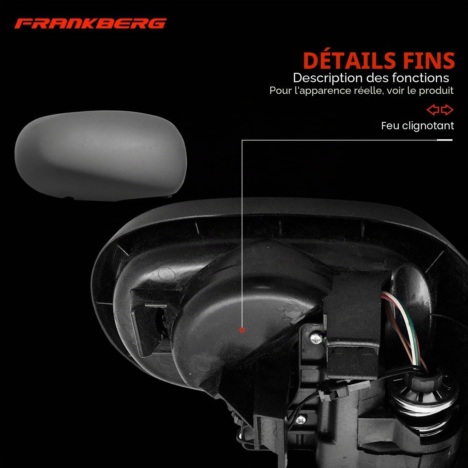 Frankberg Rétroviseur extérieur électrique droit, 9 broches, 7701040255