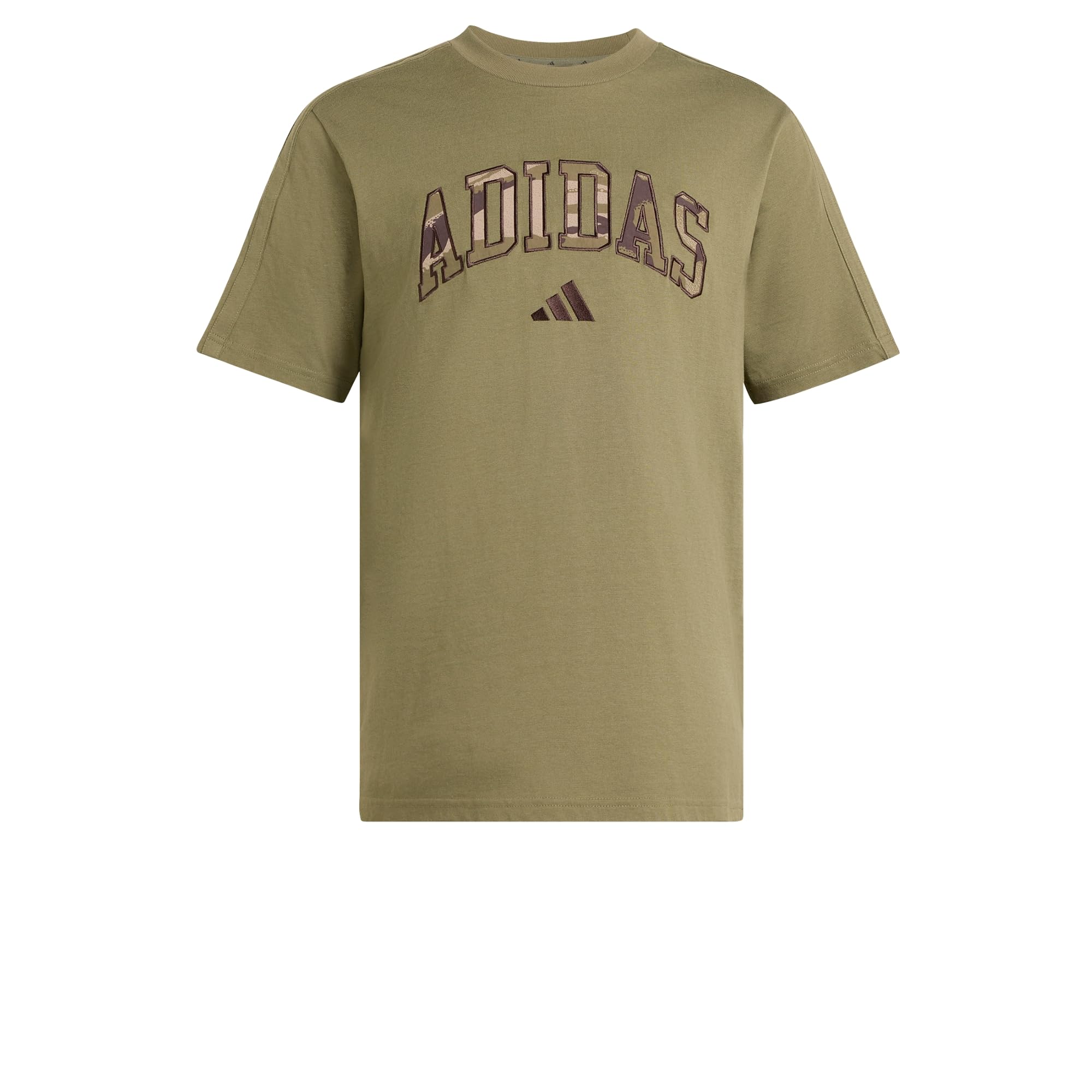 adidas Men's Seasonal Essentials Camo Shirt, Olive strata/Multicolor, XS