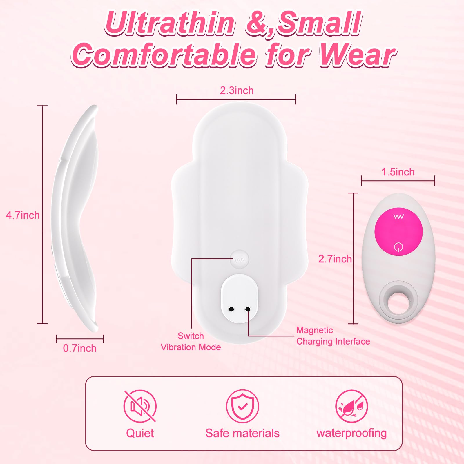 Wearable Panty APP Remote Control Vibrators Adult Sex Toys for Women or Couples, Clitoral Mini Egg Bullet Butterfly Vibrator Rose Toy, G Spot Dildo Vagina Stimulator with Tongue Licking Sex Machine: White