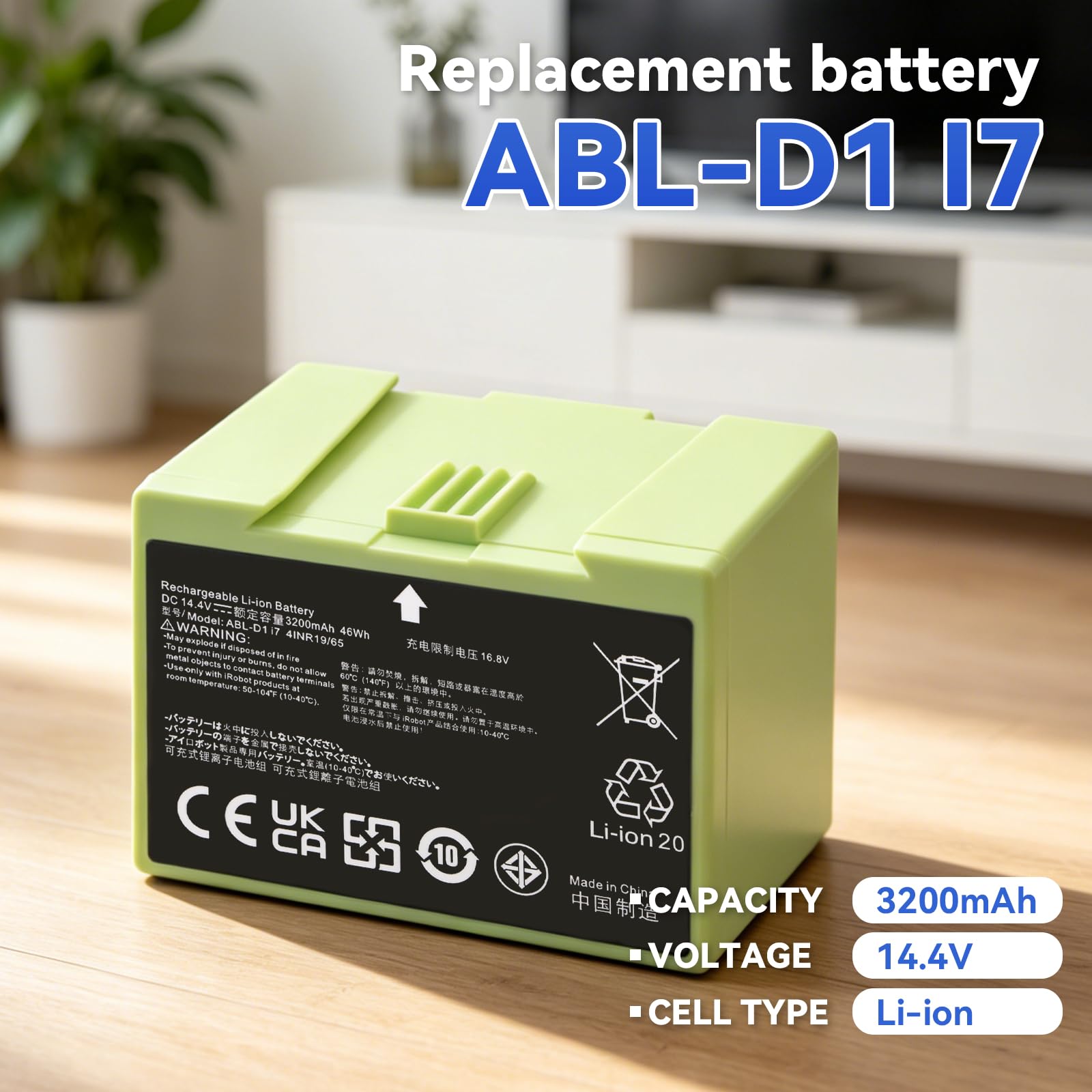 Amazon.com: ABL-D1 ABL-D2 Battery Replacement for iRobot Roomba j7