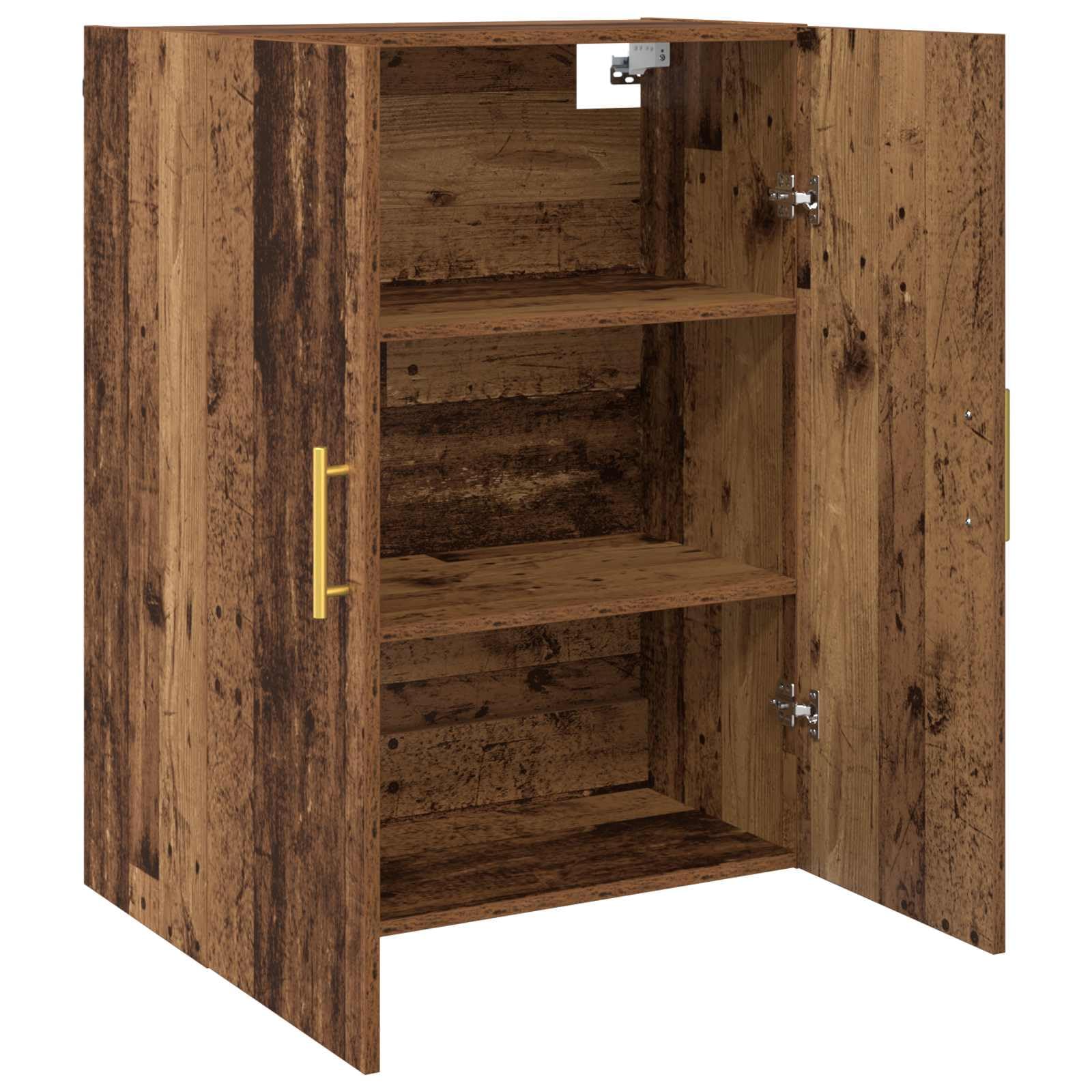 Makastle Armoire Murale 2 pc Bois Ancien 69,5 x 34 x 90 cm