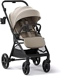 Mompush Vira All-Terrain Poussette, Poussettes pour bébé à une main XL UV50+ Canopée, Multi-Position Recline, Poignée réglable, Plaquette de siège amovible lavable, Grand panier de rangement, Nouveau-né à tout-petit