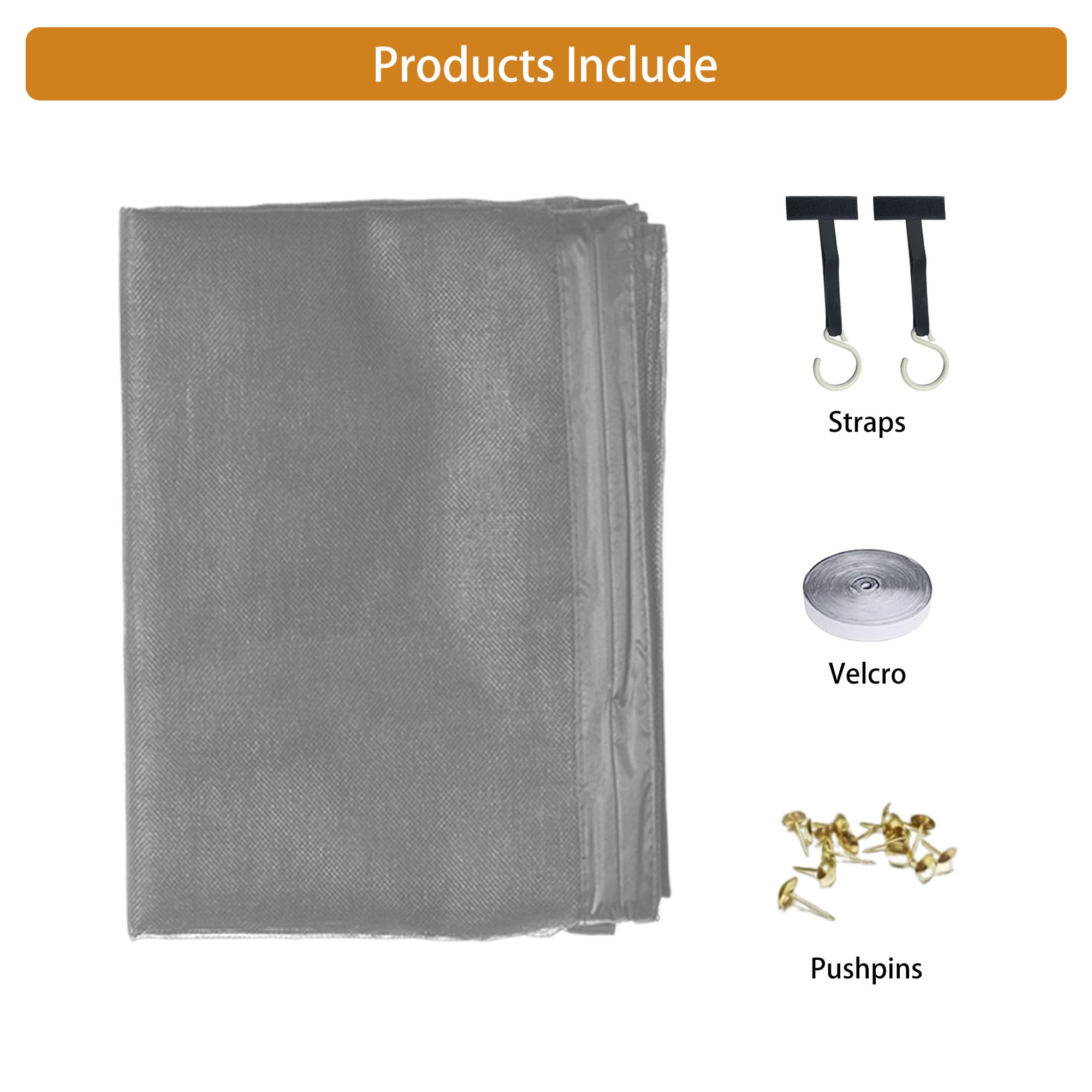 Mosquitera para Puerta 107 x 292 cm Se Cierra Automáticamente Cortina Mosquitera Magnética Puertas Lejos de Los Mosquitos para Puertas de Balcón O Terraza, Gris
