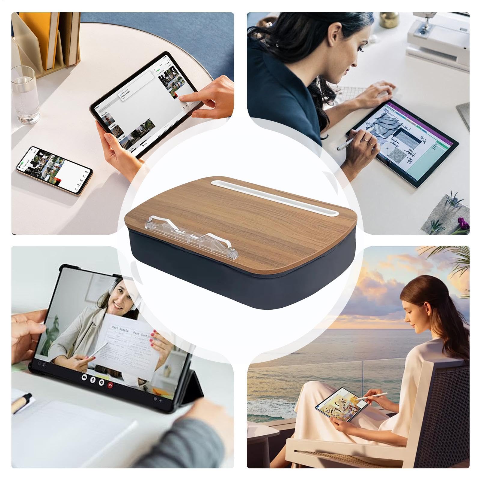 Supporto per cuscino per libri - Supporto per cuscino da lettura di giro, cuscino per supporto per libri | supporto per libri ergonomico, supporto per cuscino portatile per letto, divano, scrivania,