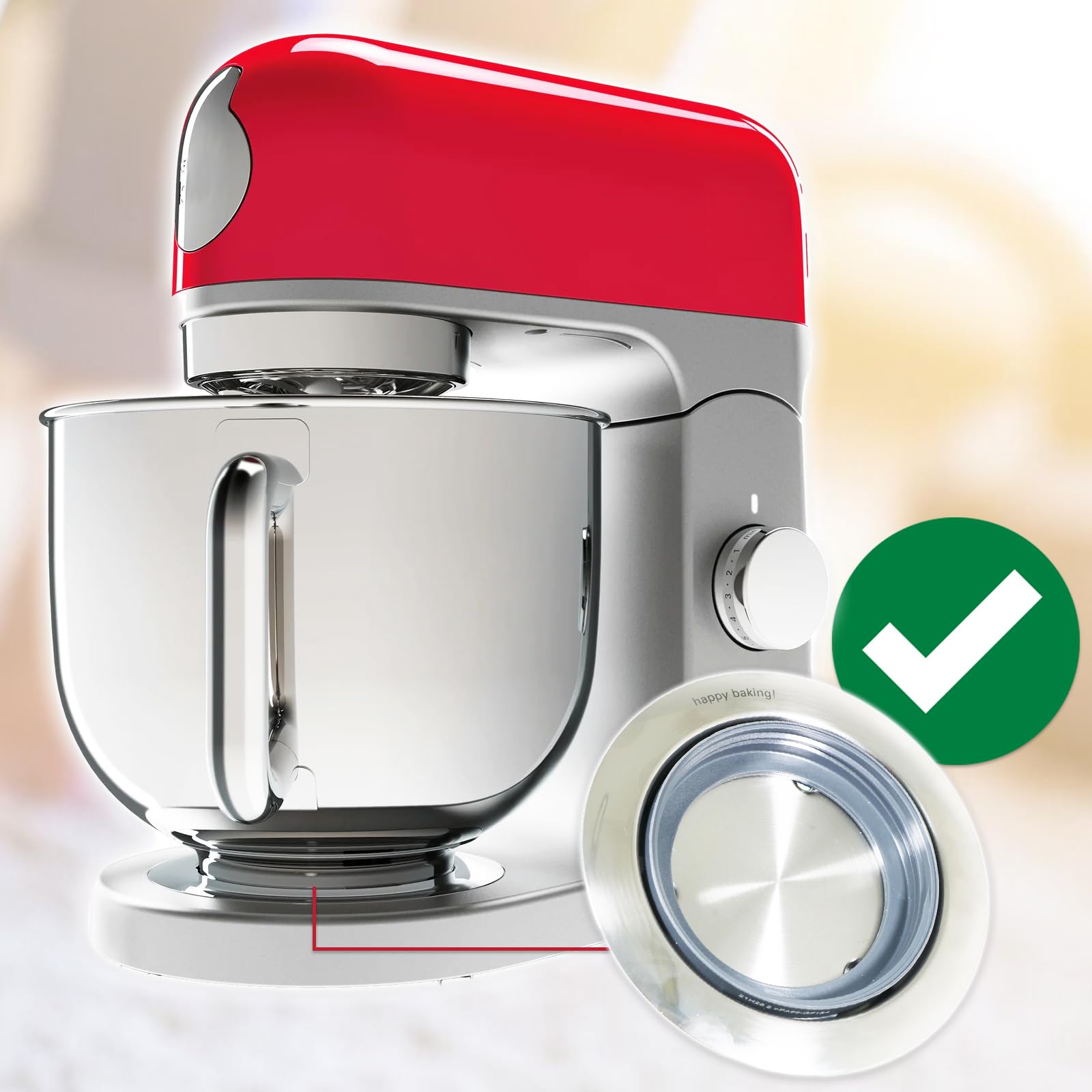 SPARES2GO Set di prese per ciotola + ghiere per Kenwood robot da cucina KMIX KMX75 KMX750 KMX754 KMX760 KMX761 KMX770 (4 alette)