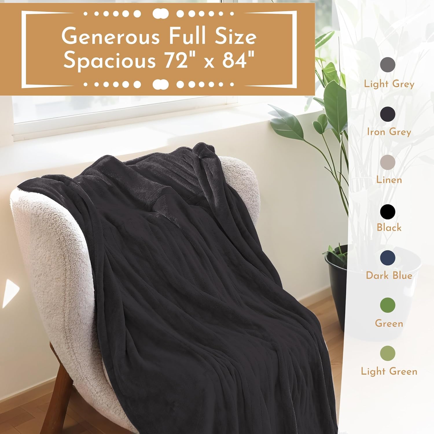 Electric Heated Blanket 72"x84" Full Size Flannel Heated Blanket, Cozy & Warm for All Night, 5 Heat Settings & 10 Hours Auto Off, Machine Washable, Iron Grey - Image 4