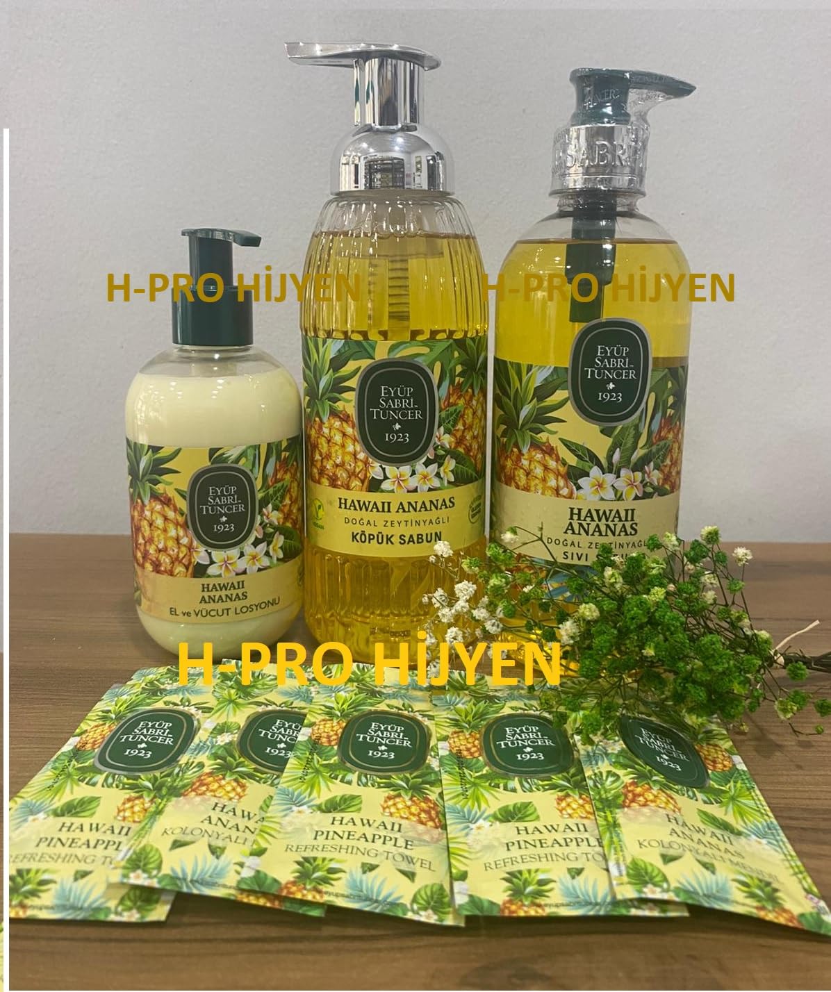 Eyüp Sabri Tuncer HAWAİİ ANANAS SIVI VE KÖPÜK SABUN, LOSYON, ISLAK MENDİL