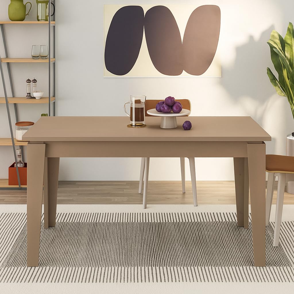 Totò Piccinni Tavolo ERON in legno allungabile 140/190x80x75,5h (Tortora)