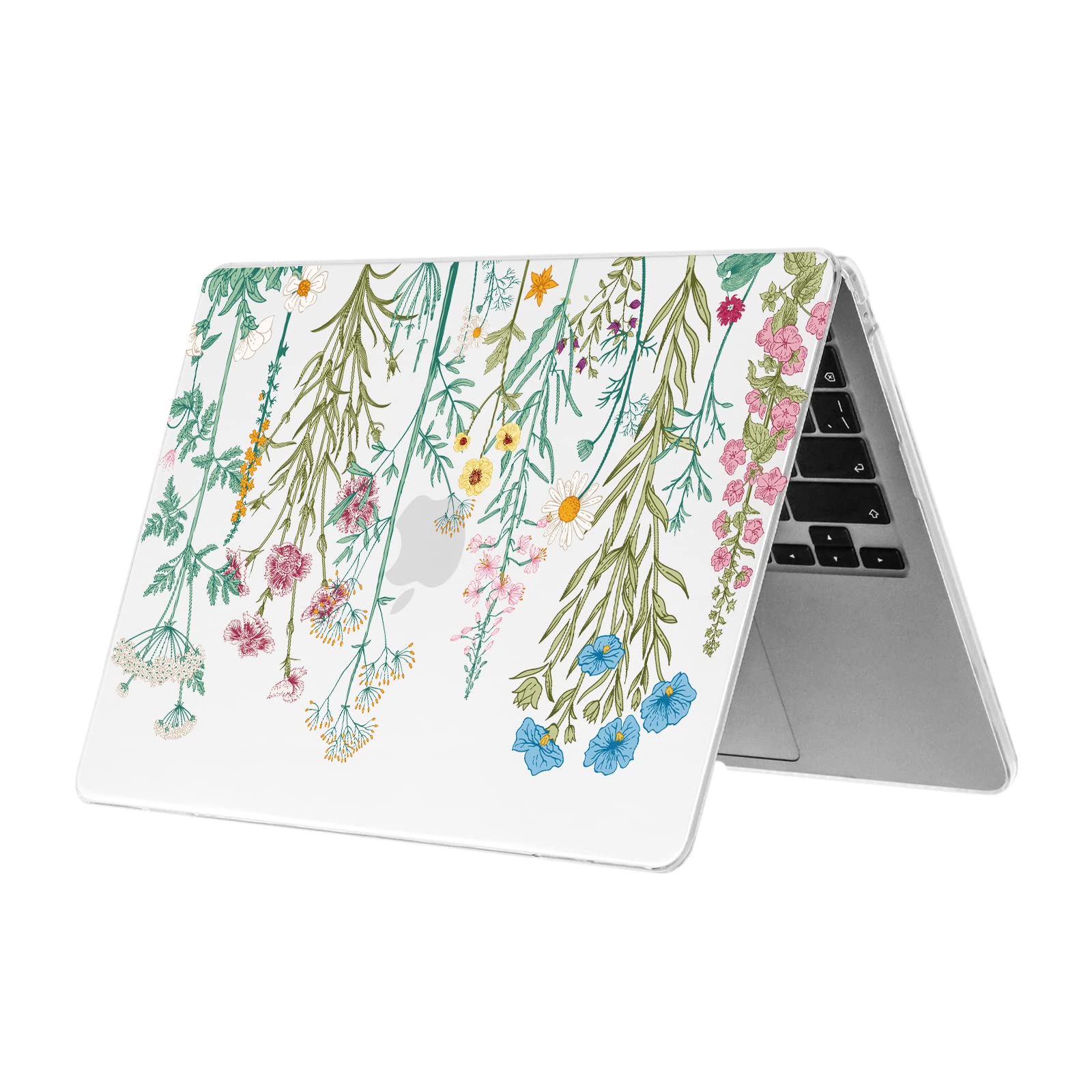 Se7enline Compatible with 13.6 MacBook Air Case M2 M3/M4 2022-2025 for Mac Air 13.6-inch A2681/A3113/A3240 Laptop Hard Shell Case with Keyboard Protective Cover & Trackpad Protector, Colorful Floret — view 2