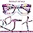 SIGVAN 6 Pack Oprah Style Reading Glasses Blue Light Blocking Square Computer Spring Hinge Readers for Women (6 Mix-1, 1.5, multiplier_x)