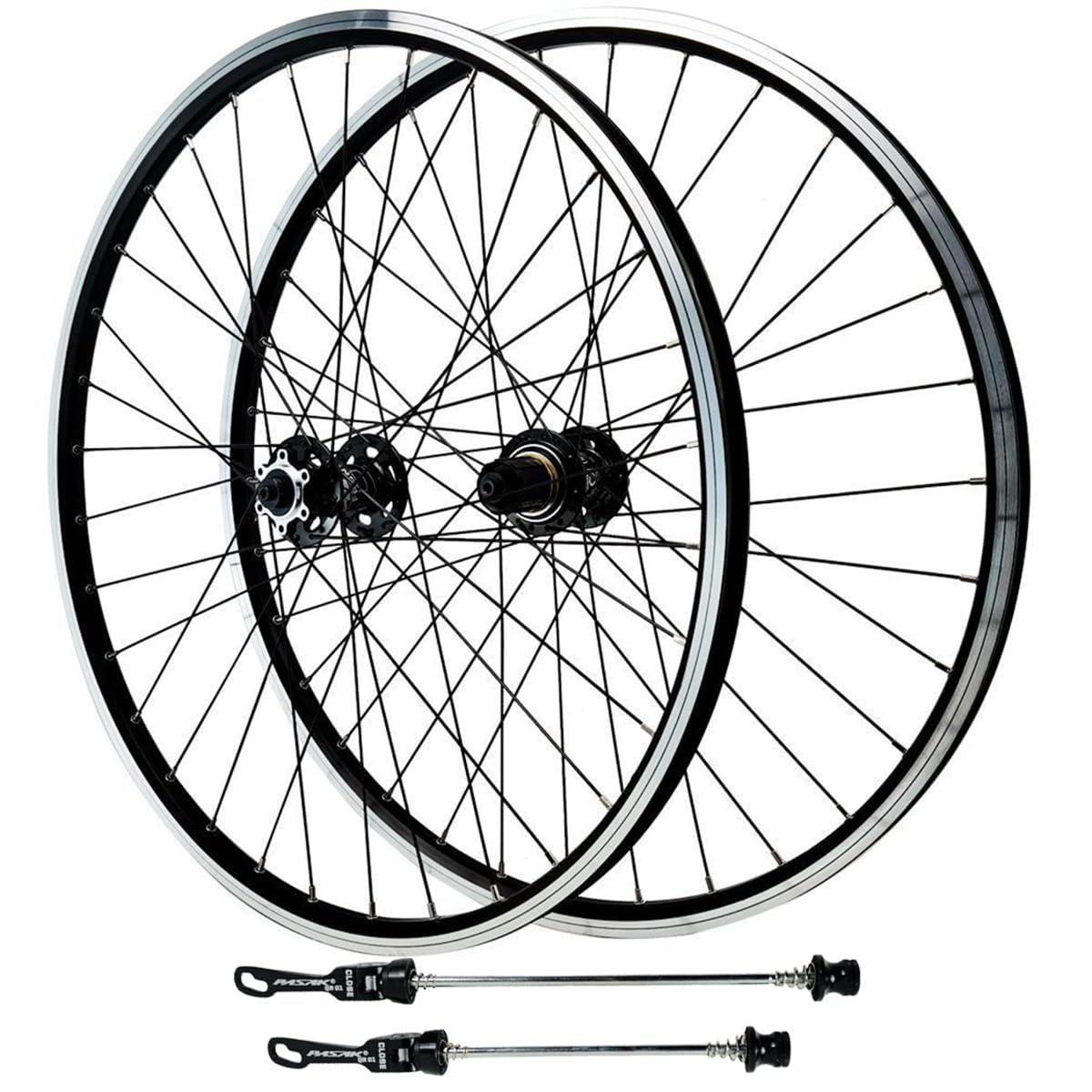 Zestaw kół do roweru górskiego 26 27,5 29 cala zestaw kół hamulcowych tarczowych/V 32 otwory felga ze stopu aluminium przednie tylne koła 100/135 mm QR, 7-11-biegowa kaseta