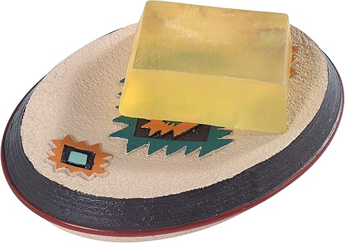 Miniatura 5 de Avanti Linens - Jabonera, ideal para baño o cocina, decoración decorativa del hogar (colección Navajo Danza)