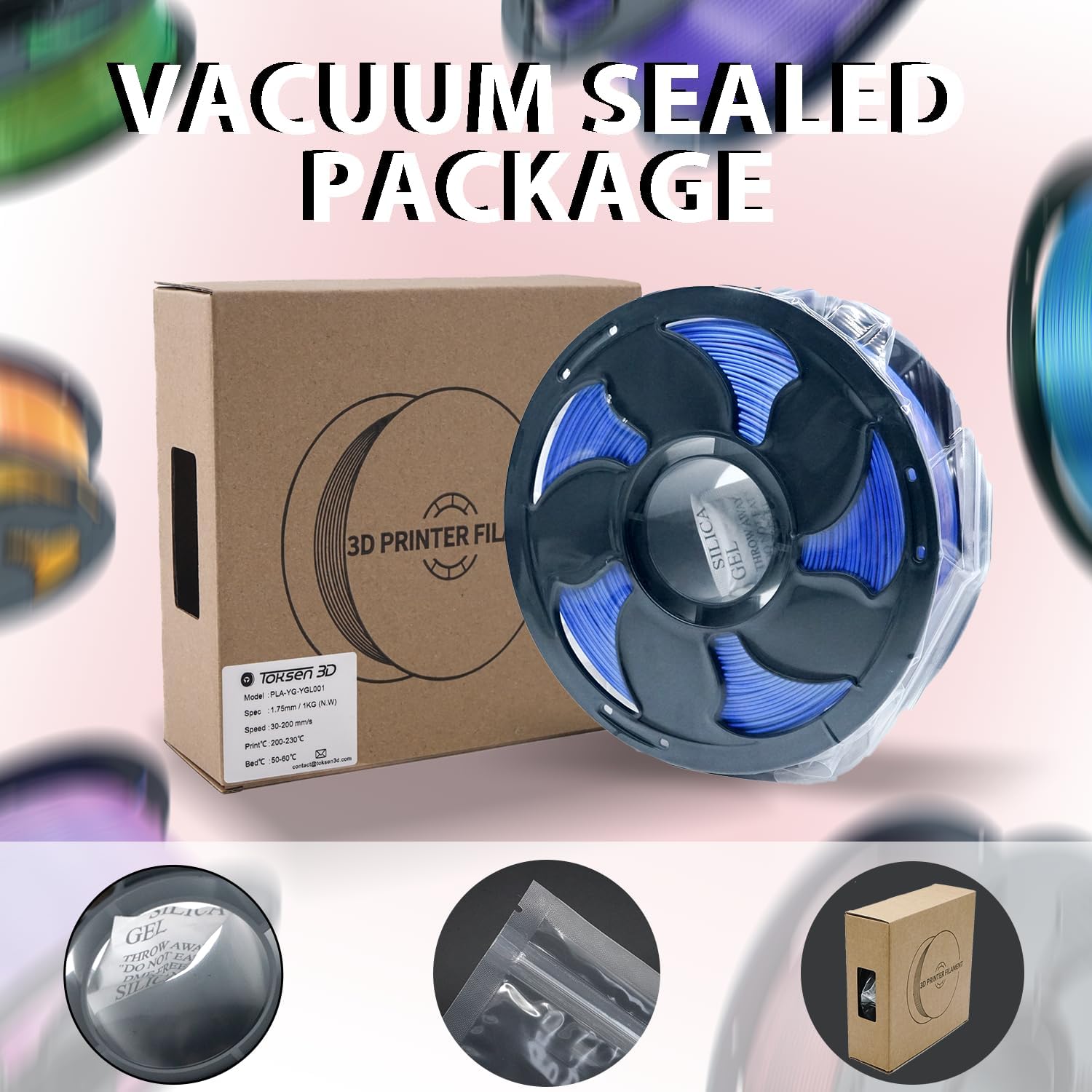Matte Dual Bi Color Pink Sky Blue PLA Filament 2 in 1, 1.75mm High Speed 600mm/s Coextrusion 3D Printer Filament Rapid Magic Color Change, Matte PLA 1kg (2.2lbs) Spool Perfectly Hide The Layer Line
