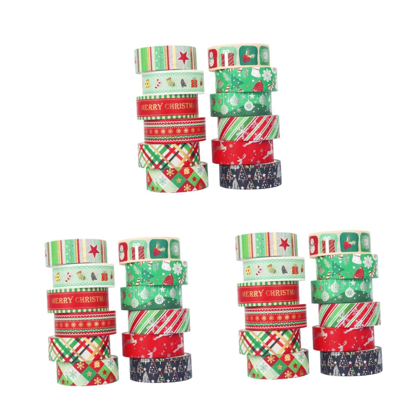ABOOFAN 36rollos Cinta Washi Decorativa De Tema Navideño para Manualidades y Scrapbooking Diseño Creativo para Decoración Festiva