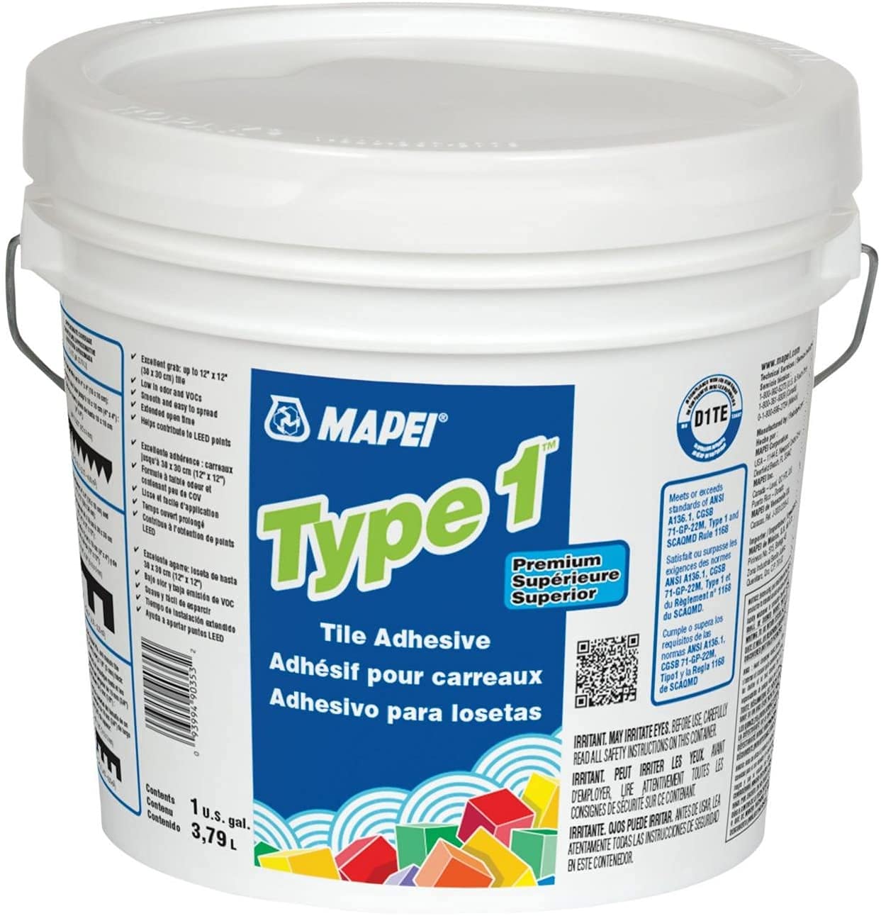 Mapei Type-1 White Adhesive : Tools & Home Improvement