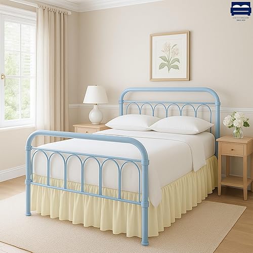 Miniatura 2 de Falda de cama con volantes con esquinas divididas y cobertura de 3 lados