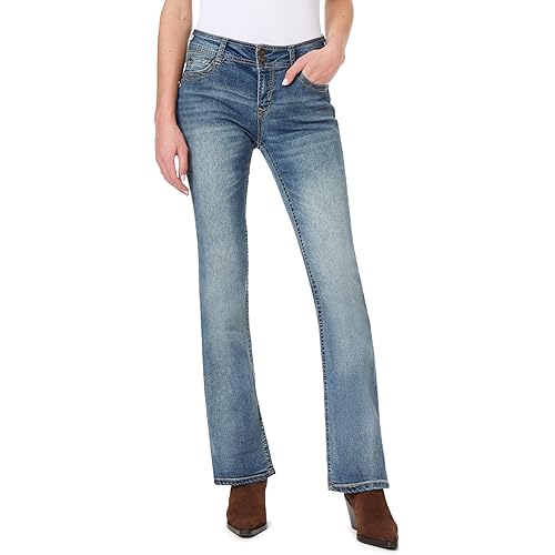WallFlower Luscious Curvy Bootcut Jeans for Women Mid-Rise Insta Stretch Denim in Petite, Midsize, Plus Size, Juniors Jeans
