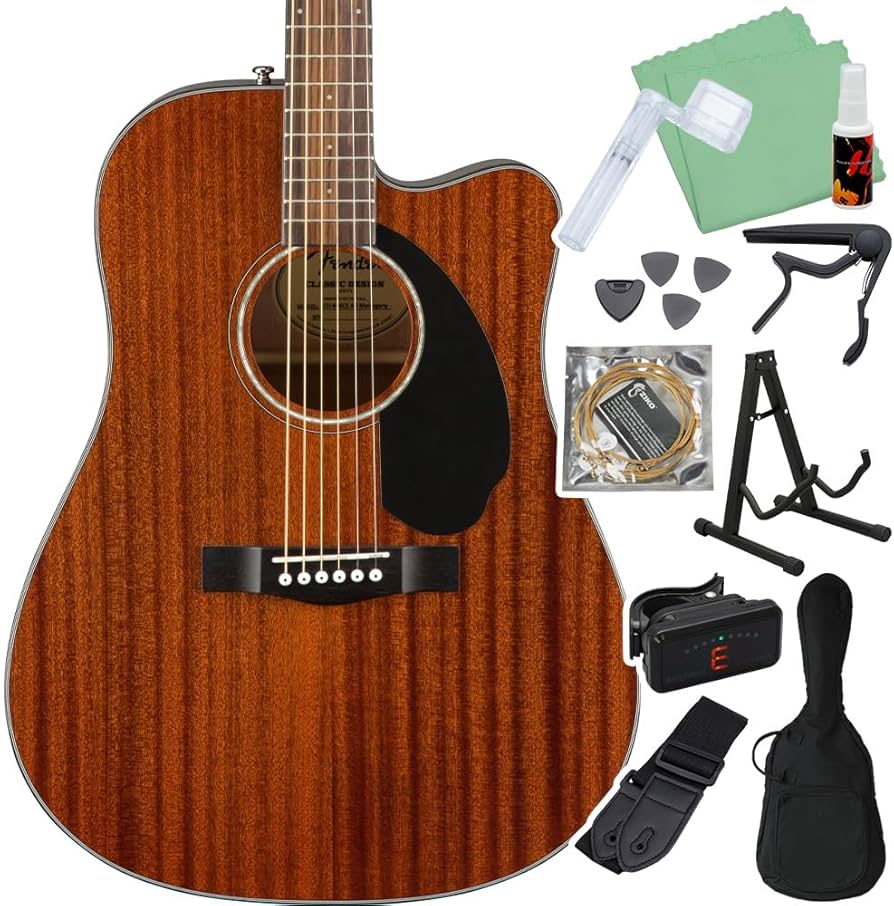 Amazon | Fender CD-60SCE Dreadnought Walnut Fingerboard All