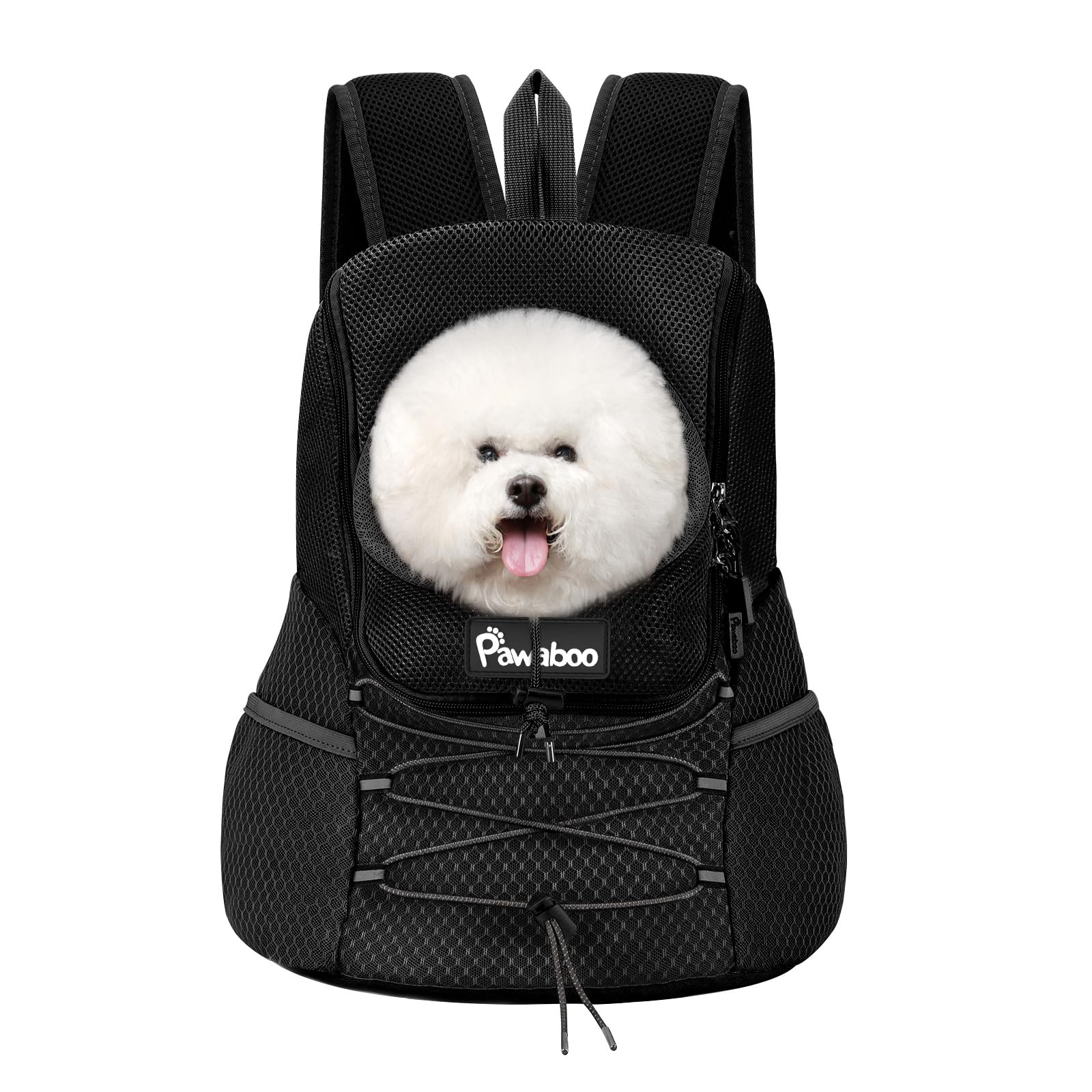 Photo 1 of Pawaboo Dog Front Carrier Backpack, Black, Large