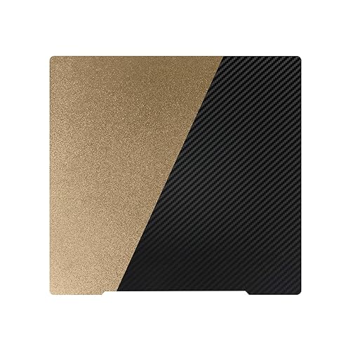 IdeaFormer - Placa de construcción PEI texturizada de fibra de carbono PET+9.488x9.992 in, cama flexible de impresión de acero de resorte PET+PEI