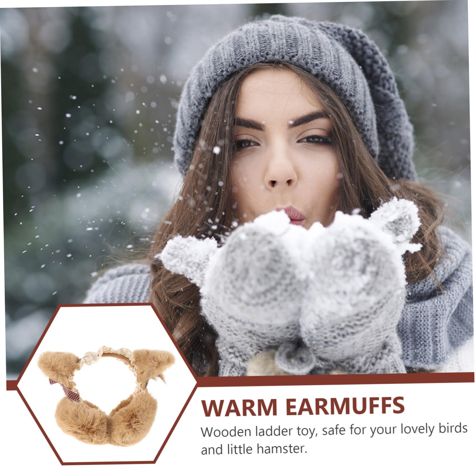 3piezas Orejeras De Invierno Para Mujer Protección Auditiva De Poliester Earmuffs Plegables y Ligeras Diseño Elegante Accesorio Para Mantener El Calor