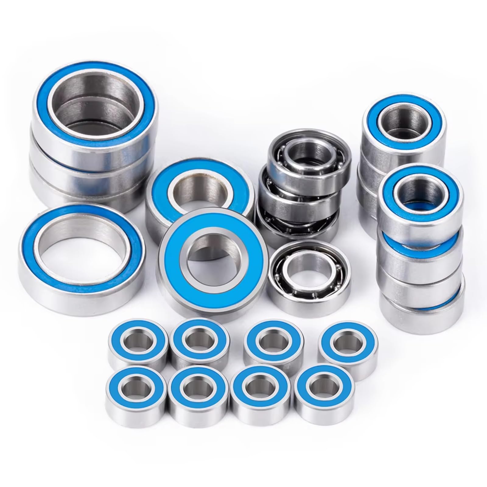 Rodamientos Bolas RC para Team Associated DR10 26 Rodamientos De Bolas De Ranura Profunda Sellados De Metal Azul 3 X 7 Mm Y 10 X 15 Mm para Bujes De Rueda Y Ejes