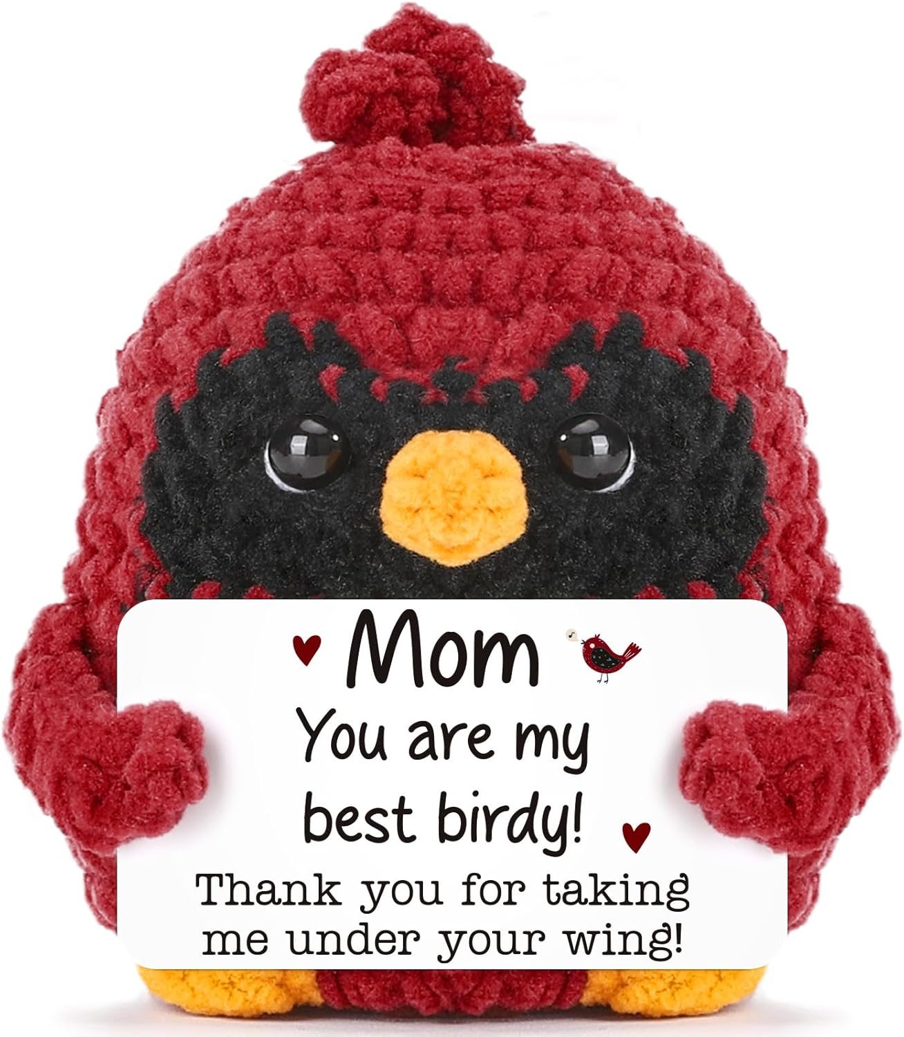 Mini Bird Mom Birthday Gifts from Daughter Son, for Moms Who Has Everything, Best Mom, Funny Handmade Crochet for New Bonus Moms Mama Mommy Stepmom Mother in Law - Image 1 of 7