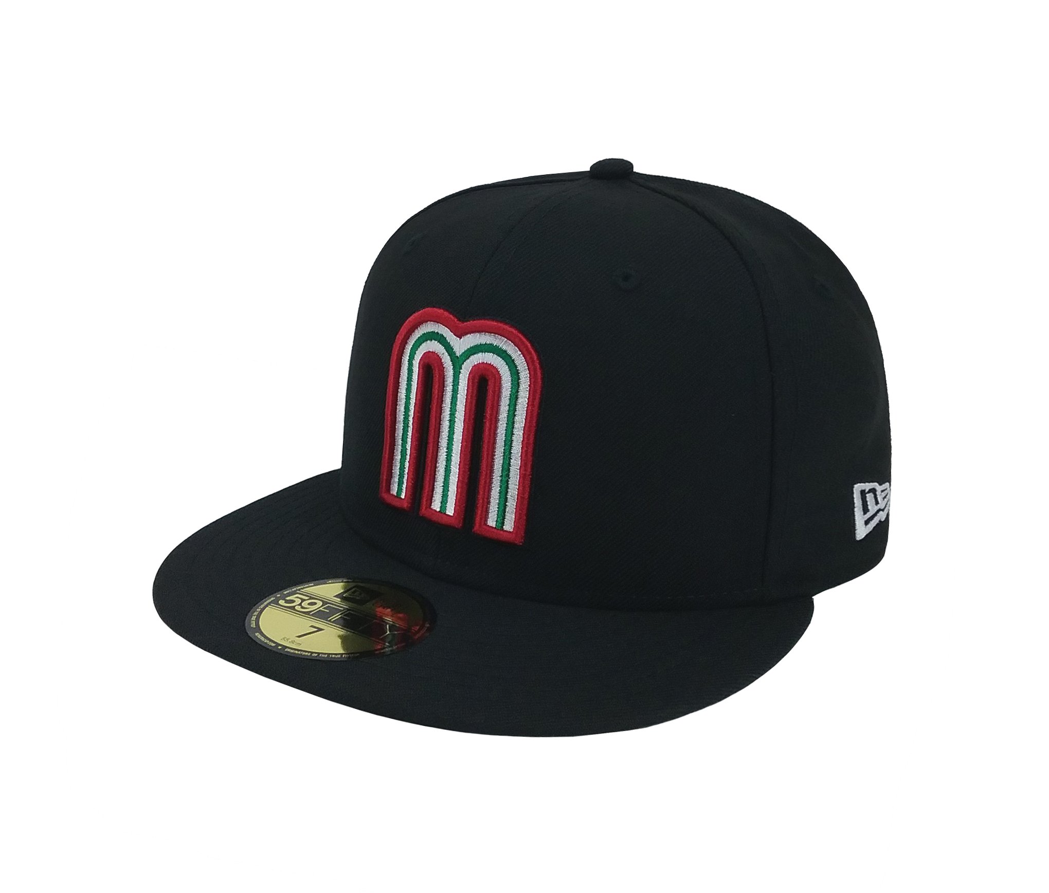New Era 59Fifty Hat Mexico World Baseball Classic (WBC) 2017 Fitted Headwear Caps (6 7/8, Black)