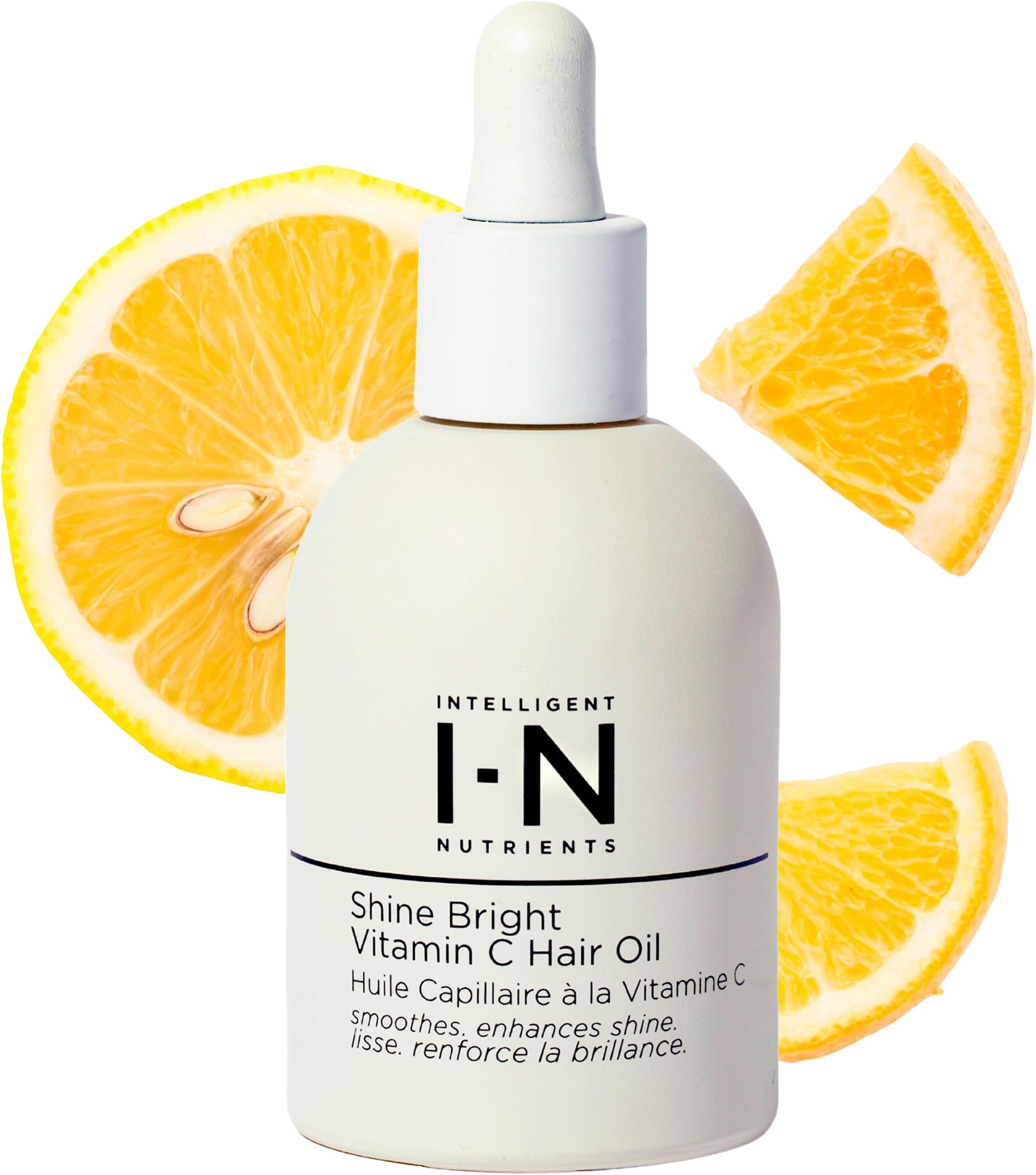 Shine Bright Vitamin C Hair Oil, Luxurious Radiance and Strengthening for All Hair Types, Vegan, 1.7 Oz