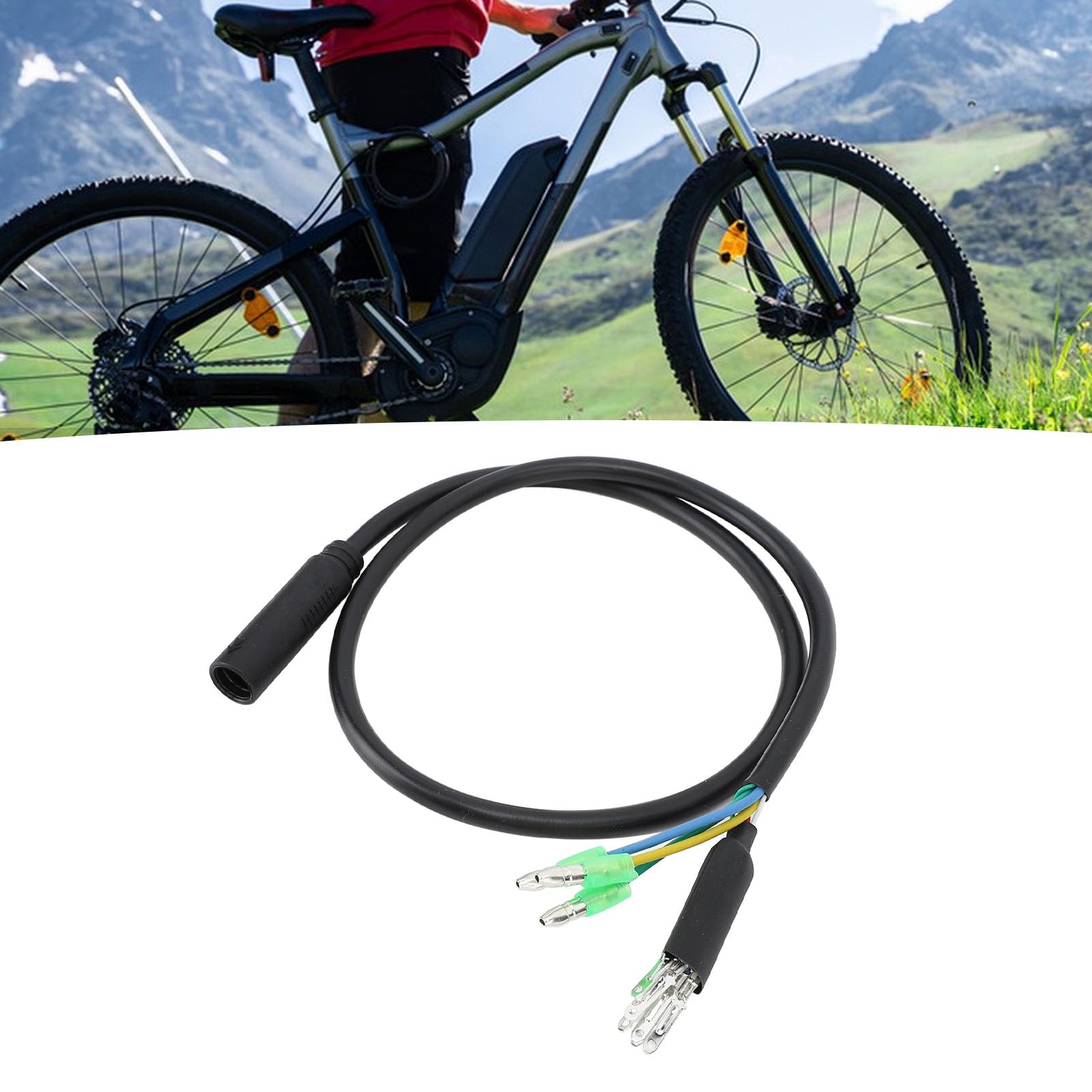 BuyWeek Cable de Extensión de Motor Cable Hembra a Macho, M6 de 9 Pines de 66 cm de ABS para Bicicleta Eléctrica