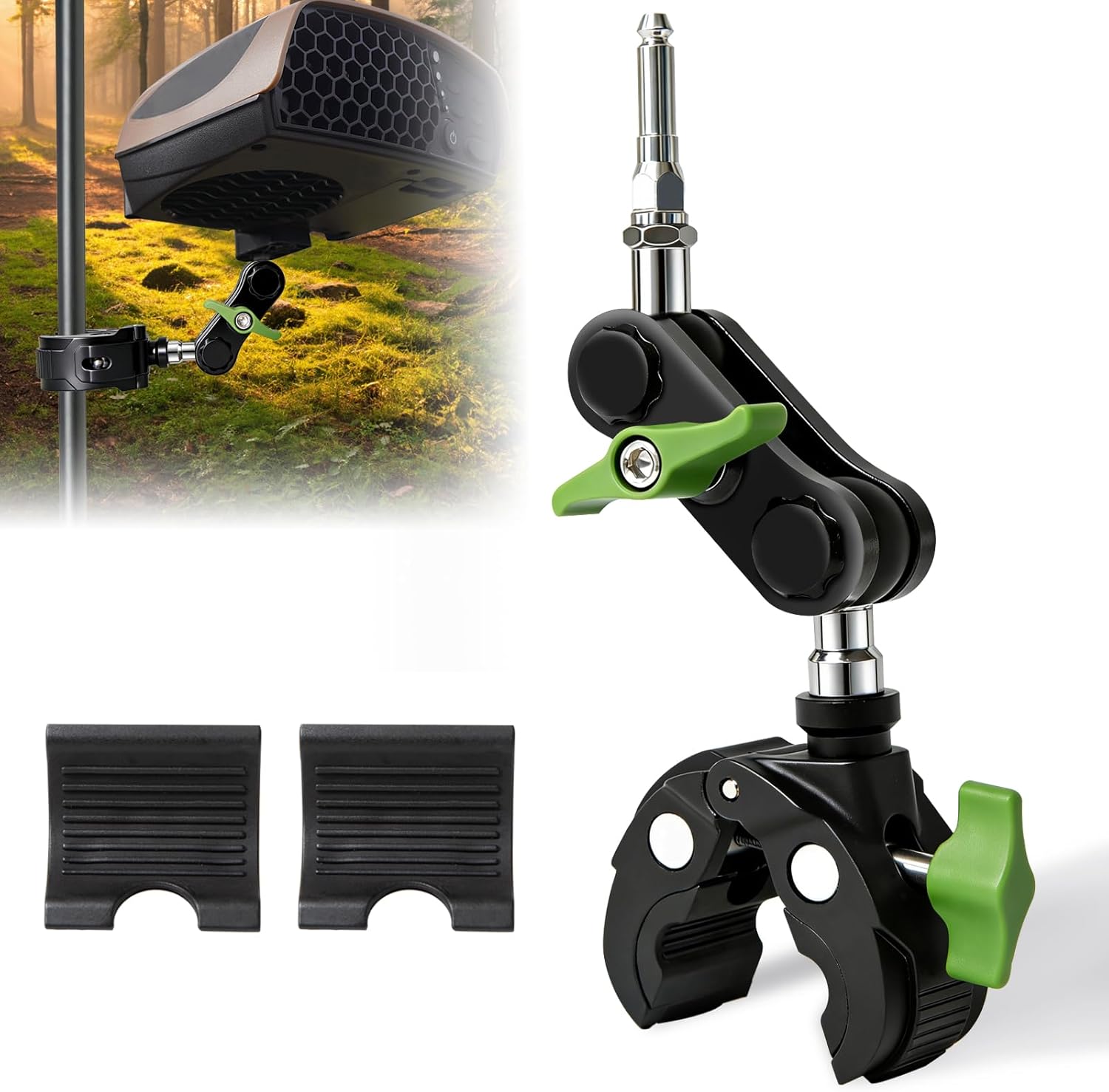 Adjustable Clamp Mount Compatibility with Ozonics HR230、HR300、HR500 and HR600 Odor Eliminators, Installed on Tree Trunks, Blind Spot Supports, Fiberglass and Aluminum Poles