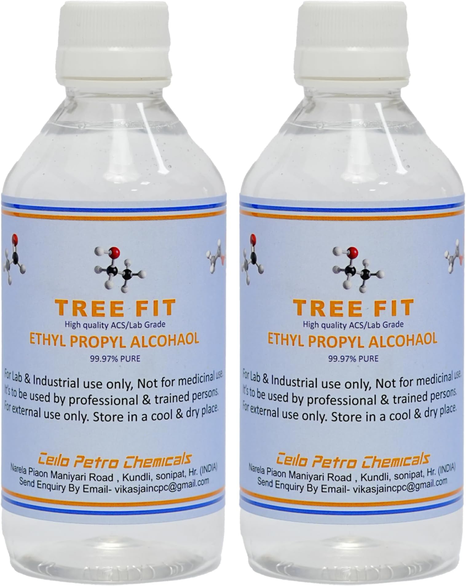 99.99% Pure Ethyl Propyl Alcohol Antiseptic Liquid for Paint Solvent Varnishes Inks Resins Hand Sanitizer Cleaning Mixture Quick Dry Skin Safe Formula PACK OF (250 X 2) = 500ML.