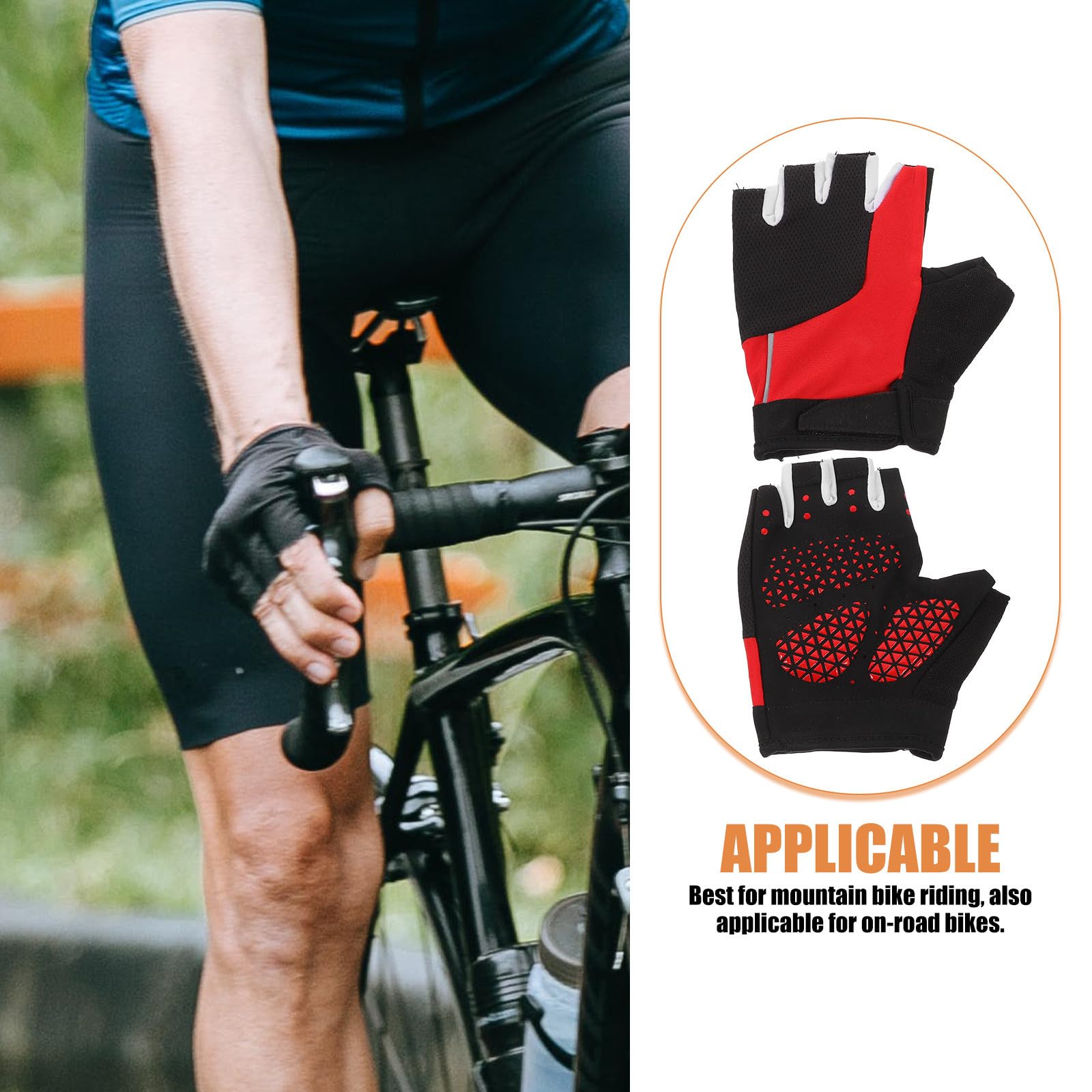 NOLITOY 3 Pares Guantes de Bicicleta de Montaña Antideslizantes Talla XL