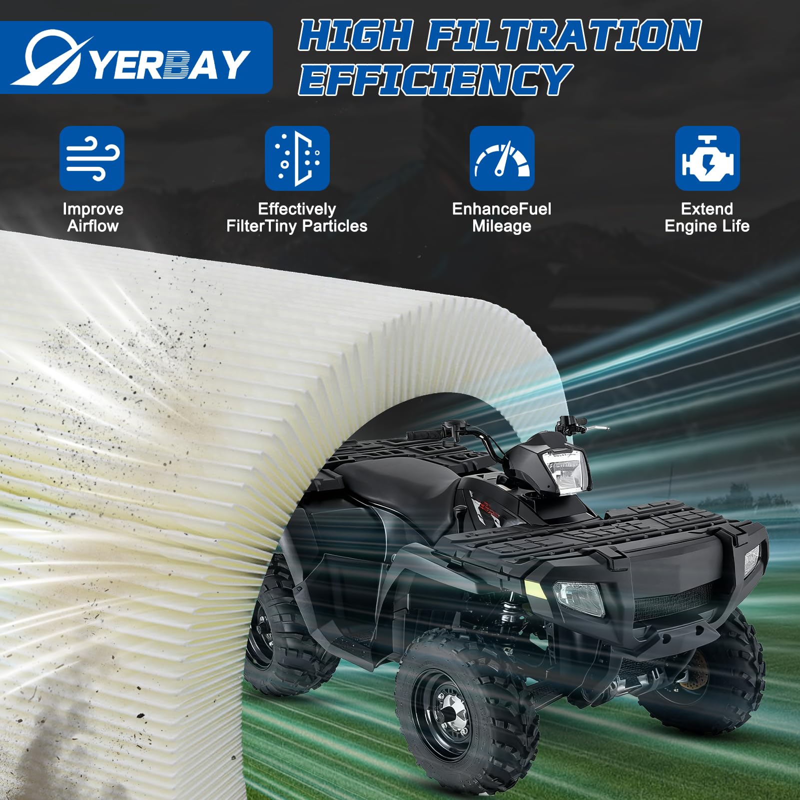 Filtro de aire 7080595 7082101 Para Polaris Sportsman 335 400 450 500 550 570 600 700 800 850 1000 ATV Quad scrambler XP 850 1000