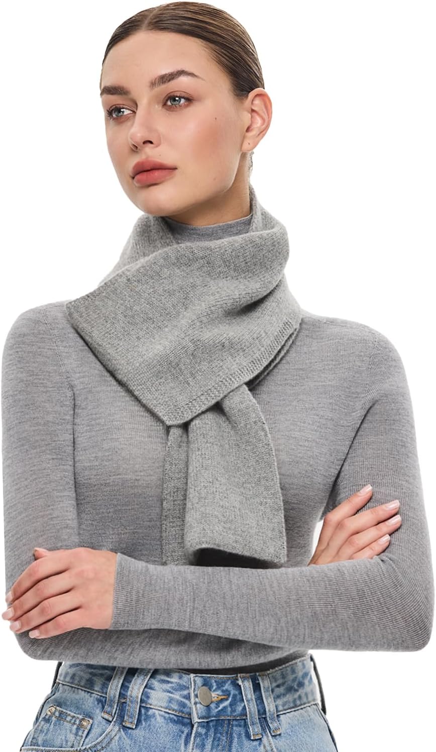 PULI 100% Wool Scarf for Women Luxury Chunky Warm Pull Through Scarf with Gift Box - Image 5