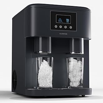 Klarstein 1.8L Small Ice Maker Machine, Counter Top Ice Machine For Home and Kitchen, Fast Operation, 15 kg of Crushed and Bullet Ice, Touch Controls, Easy To Clean Countertop Ice Cube Maker Machine