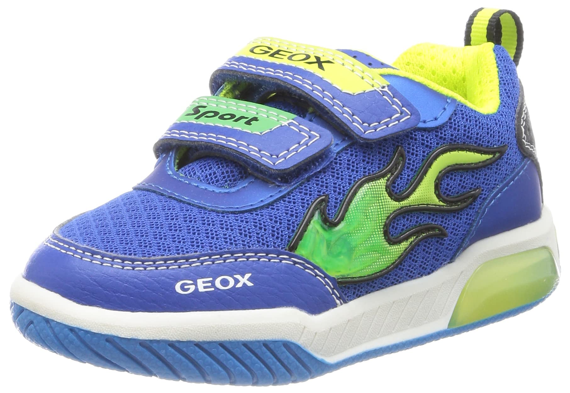 Geox J Inek Boy Sneaker, Royal Lime, 7 UK Child