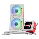 daWg L240AIO, 240Mm AIO Cooler, 3.4" IPS Detachable Type C Screen, Support Sockets - LGA 2066/ 115X/ 1200/1700/ 1851 & AM4/AM5, 2500 RPM Pump, ARGB Sync, PWM Fans, Braided Tubing (White),Desktop gallery image