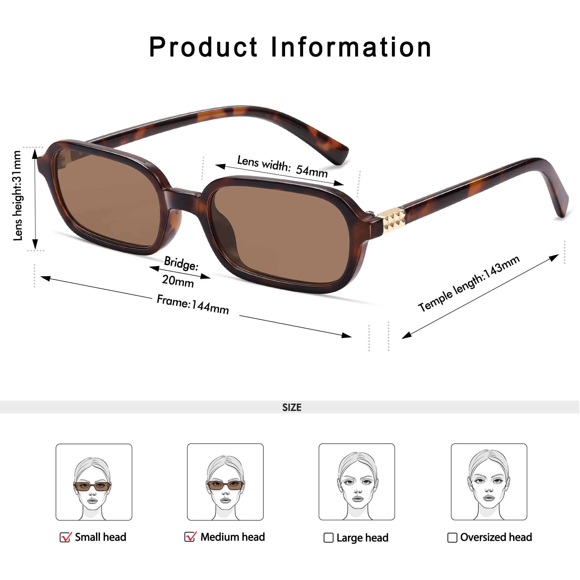 Appassal Retro prostokątne okulary przeciwsłoneczne dla kobiet moda vintage modne śmieszne małe lata 90. kwadratowe okulary przeciwsłoneczne 2025 AP3698