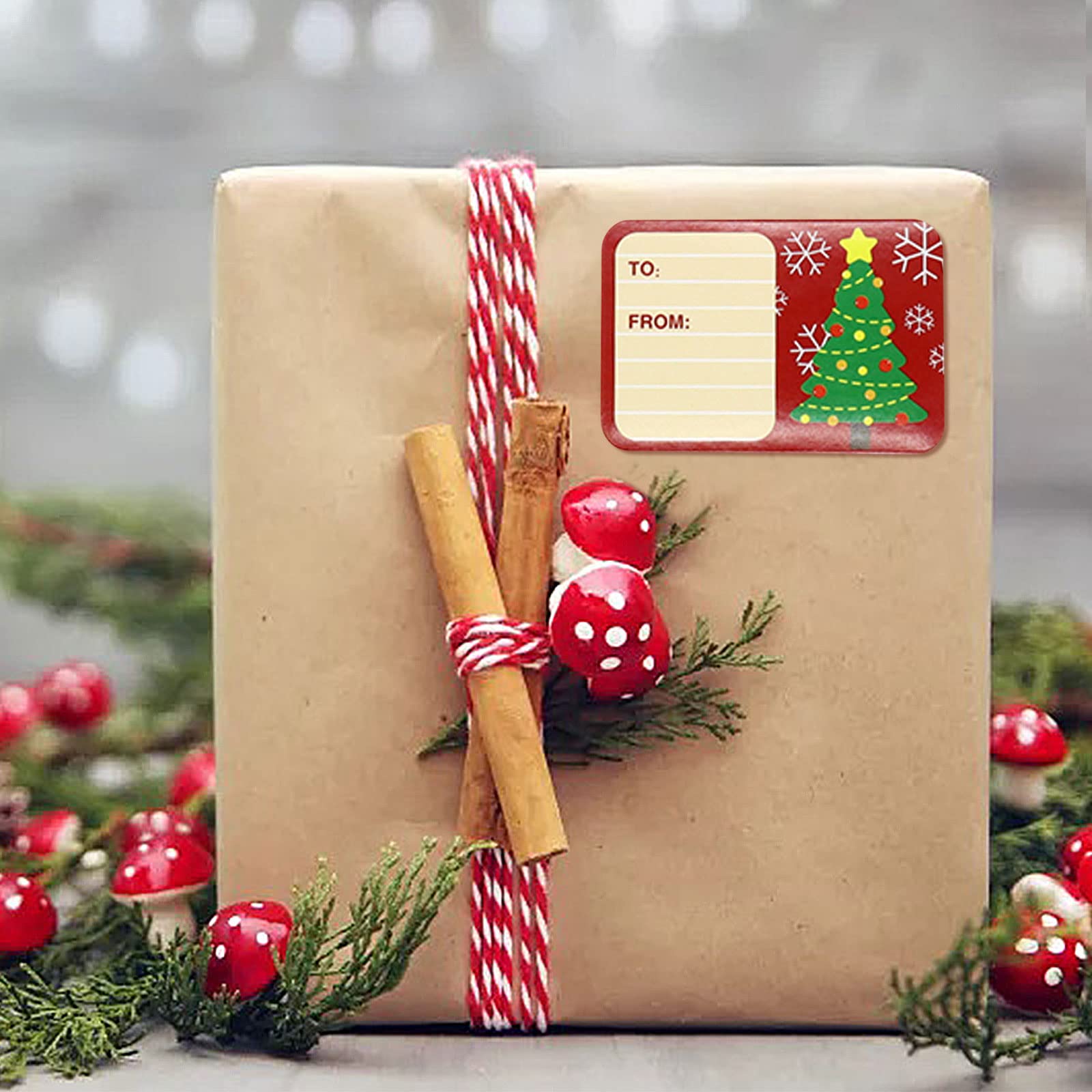 Étiquette Cadeau Scrapbooking, Autocollant Joyeux Noël, 8 Modèles, Père Noël, Bonhomme De Neige, Elk, Arbre, Cartes De Vacances, Décor, DIY Bricolage, 50 Pièces