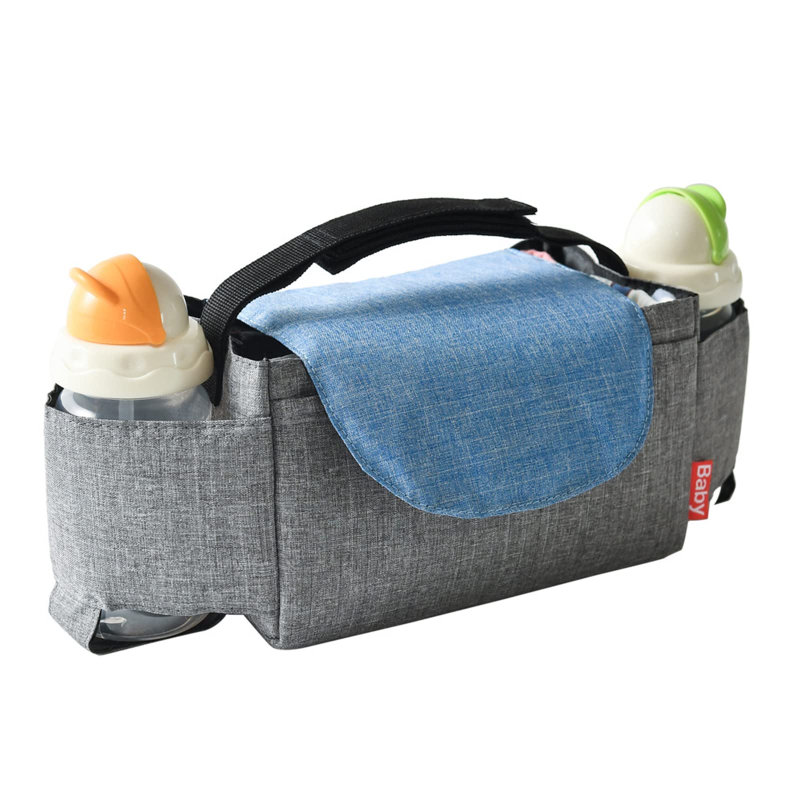Rollstuhl-Rucksack-Tasche mit Getränkehalter, Mobilitätsroller, Rollator, ältere Menschen, Korbzubehör, Aufbewahrungstaschen für Transport, Reisen, Senioren, Handicap, Grau (Grau)