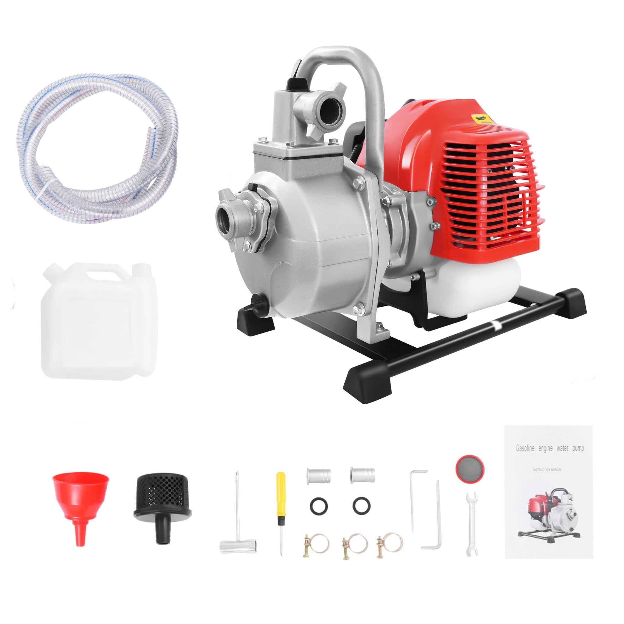 Pompe Thermique 2 Temps, Moto Pompe Thermique Avec Tuyau, Auto-Amorçante