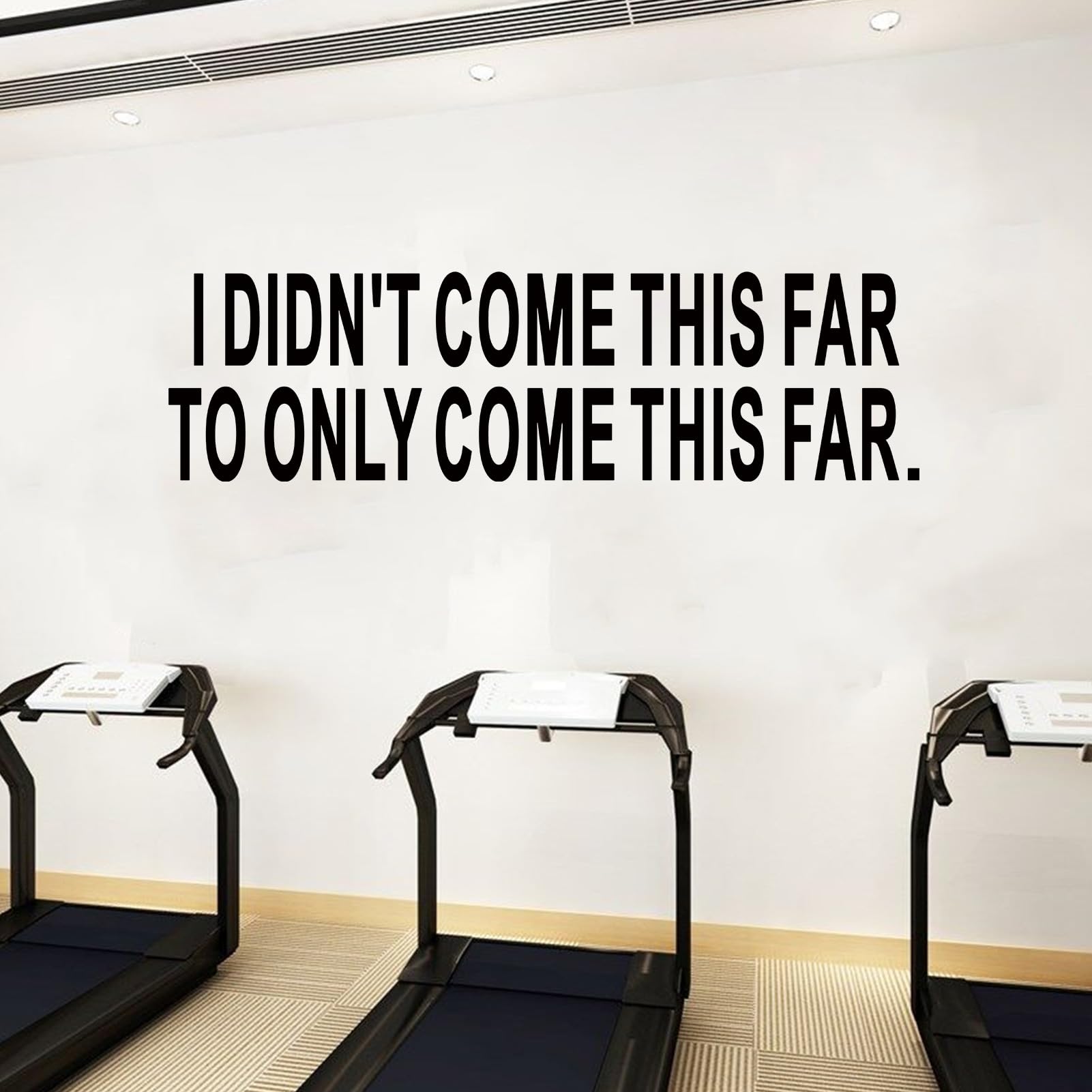 VODOE I Didn't Come This Far to Only Come This Far Wall Stickers Motivational Gym Office Wall Decals Inspirational Quotes School Classroom Bedroom Art Vinyl Fitness Garage Wall Decor 35"X9.8" - Image 2