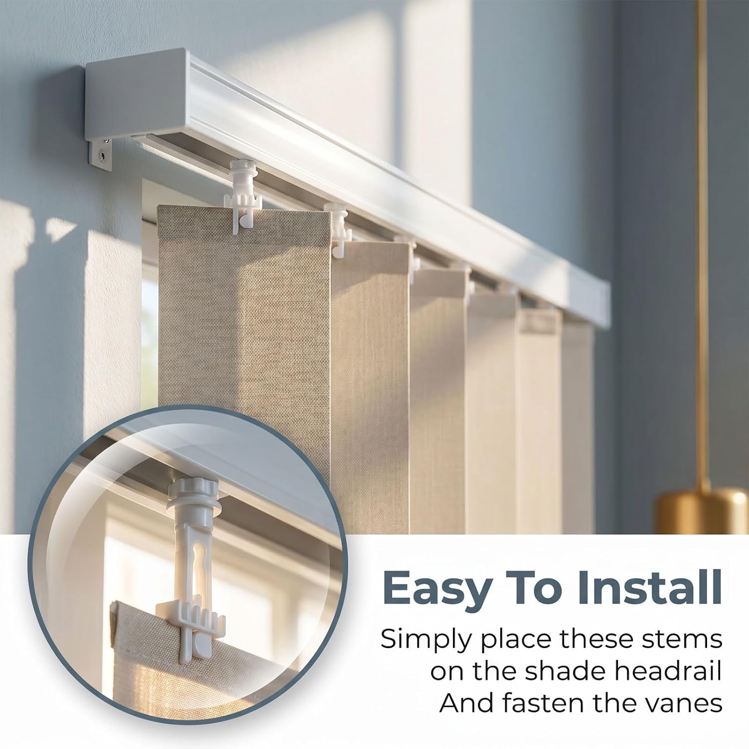12 Set Vertical Blind Clips Replacement, Plastic Vertical Blinds Repair Kit