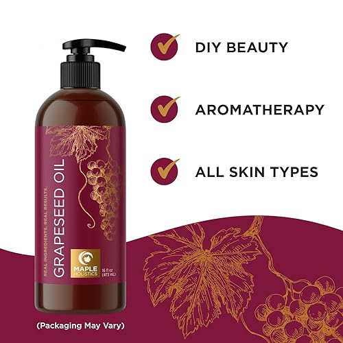 Miniatura 6 de Aceite de semilla de uva prensado en frío puro con aceite de coco fraccionado  Aceite de semilla de uva hidratante para la piel del cabello y las