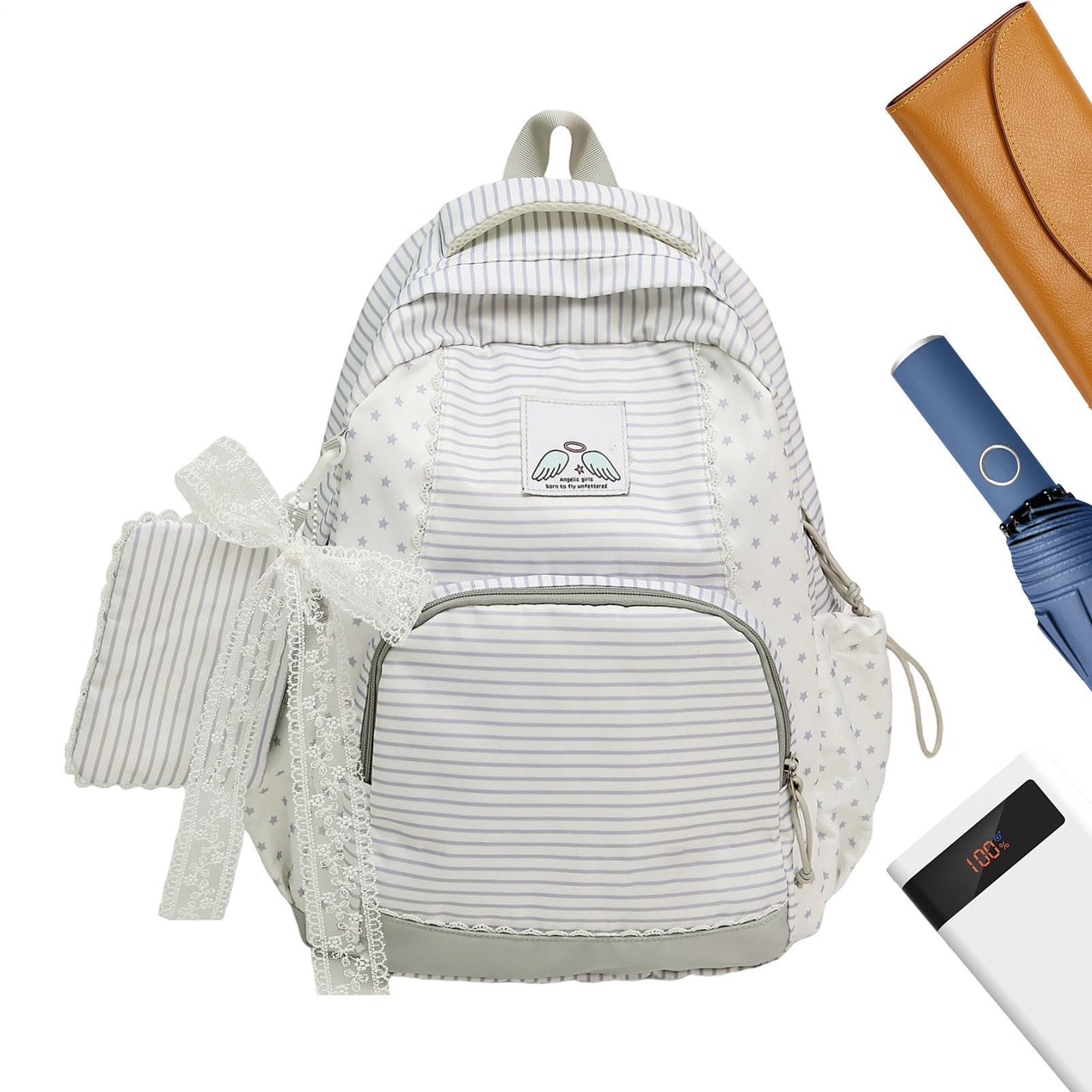 Generico Zaino Scuola per Ragazze Impermeabile Leggero Grande Capacità | Zaino Scolastico Multi-Scomparto Adolescenti Studentesse Donne Aula Scuola Elementare Campeggio Weekend Gita Fuori Porta