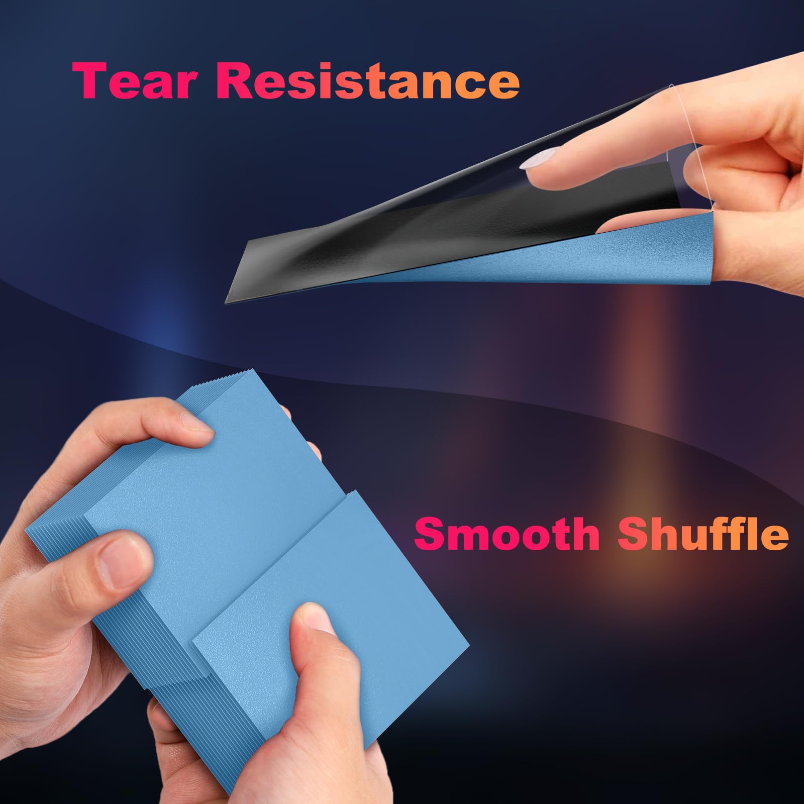 Paquete de 1200 fundas para tarjetas, fundas dobles mate para tarjetas coleccionables con parte trasera opaca y suave barajado, fundas protectoras de tarjetas resistentes a desgarros para MTG, TCG,