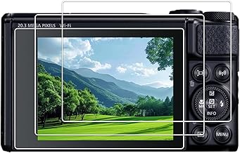 kinokoo Screen Protector Compatible with Canon PowerShot SX740 HS/SX730 HS Camera, 0.26mm, 9H Hardness, Tempered Glass Film for Canon SX740 SX730, Bubble-Free/Anti-Scratch Accessories (3