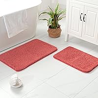 Vista 105 de MIULEE - Juego de 2 tapetes para baño, absorbentes, microfibra esponjosa y gruesa, con reverso antideslizante, lavable a máquina, para baño, ducha